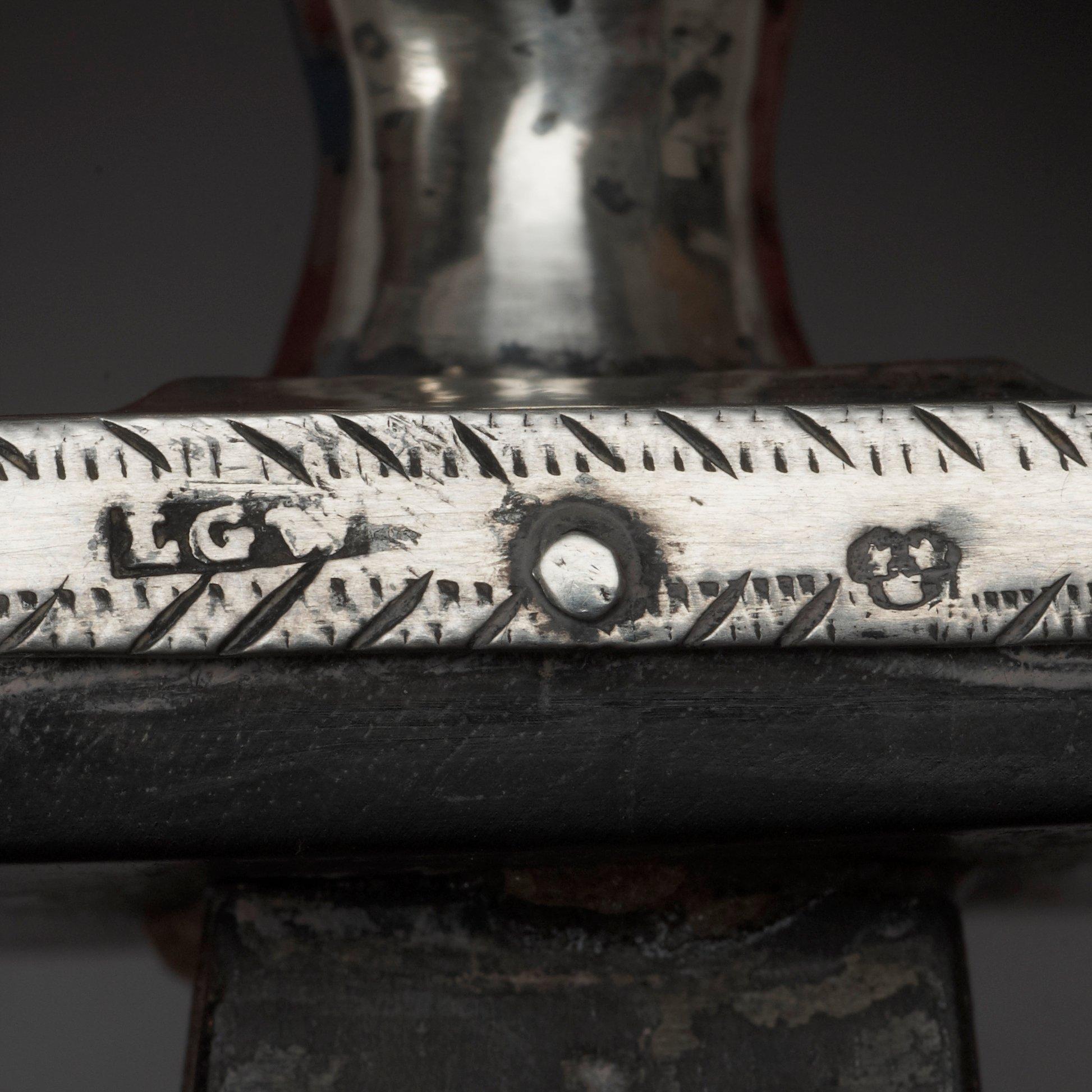 A pair of Swedish early 19th century silver and wood candlesticks, marks of Lorenz Georg Weis, Norrköping (1791-1829).