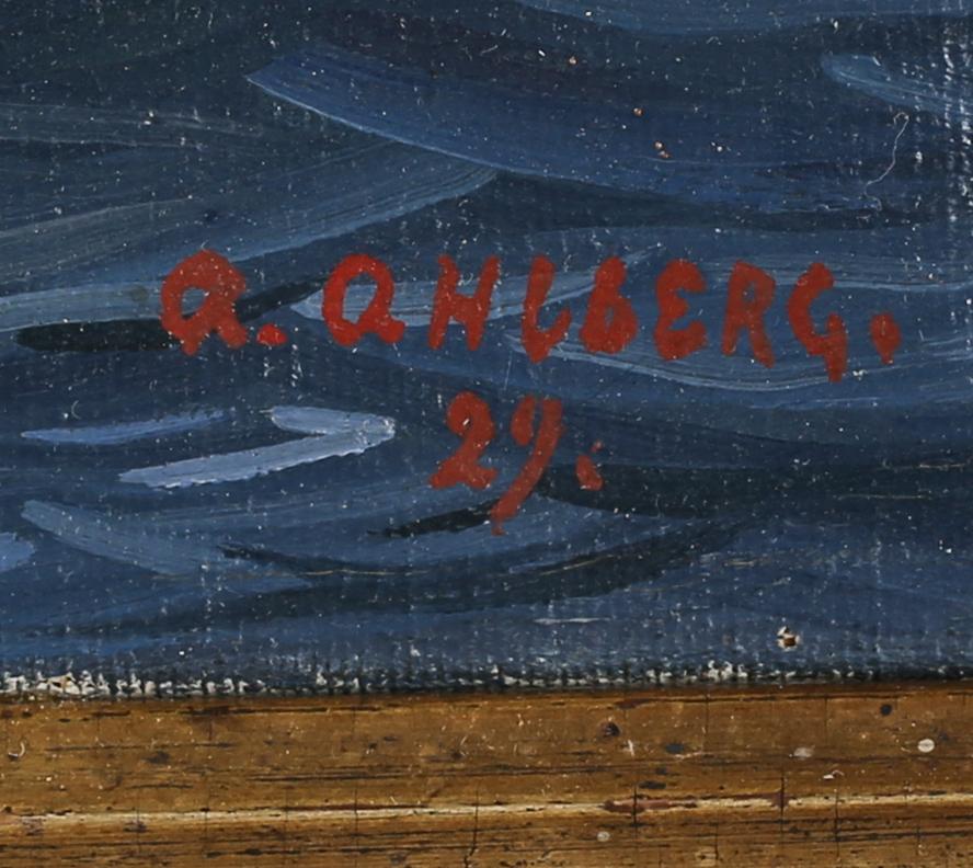 ARVID AHLBERG, olja på duk, signerad och daterad -29.