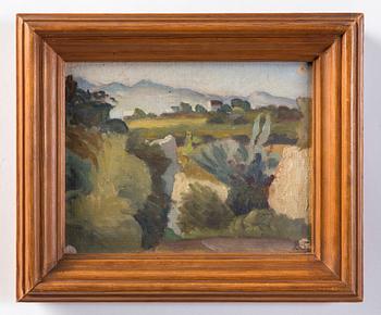 Ivan Aguéli, "Spanskt landskap" / "Landskap med buskvegetation" (Spanish Landscape / Landscape with Shrubs).