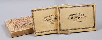 BOK, 2 band, "Sånger af Carl Michael Bellman", enligt uppgift tryckta 1832.