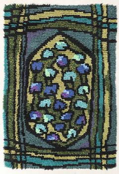 Mid-20th century rya rug, approximately 142x95 cm.