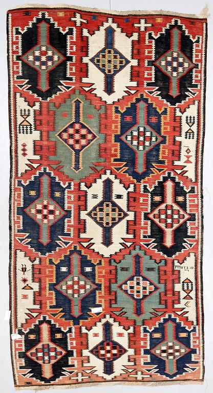 MATTA, antik Kubakelim, sekelskiftet 1900. Ca 335 x 180.