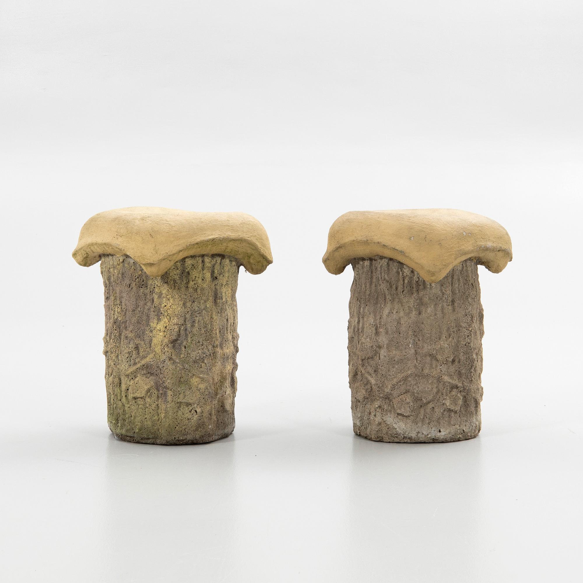 Stools, a pair, late 20th century.