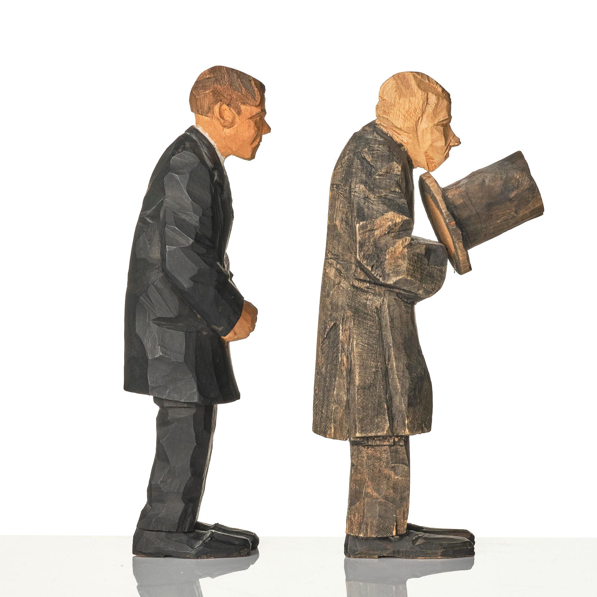 Axel Petersson Döderhultarn, "Bröllop" (The wedding) (7 pieces).