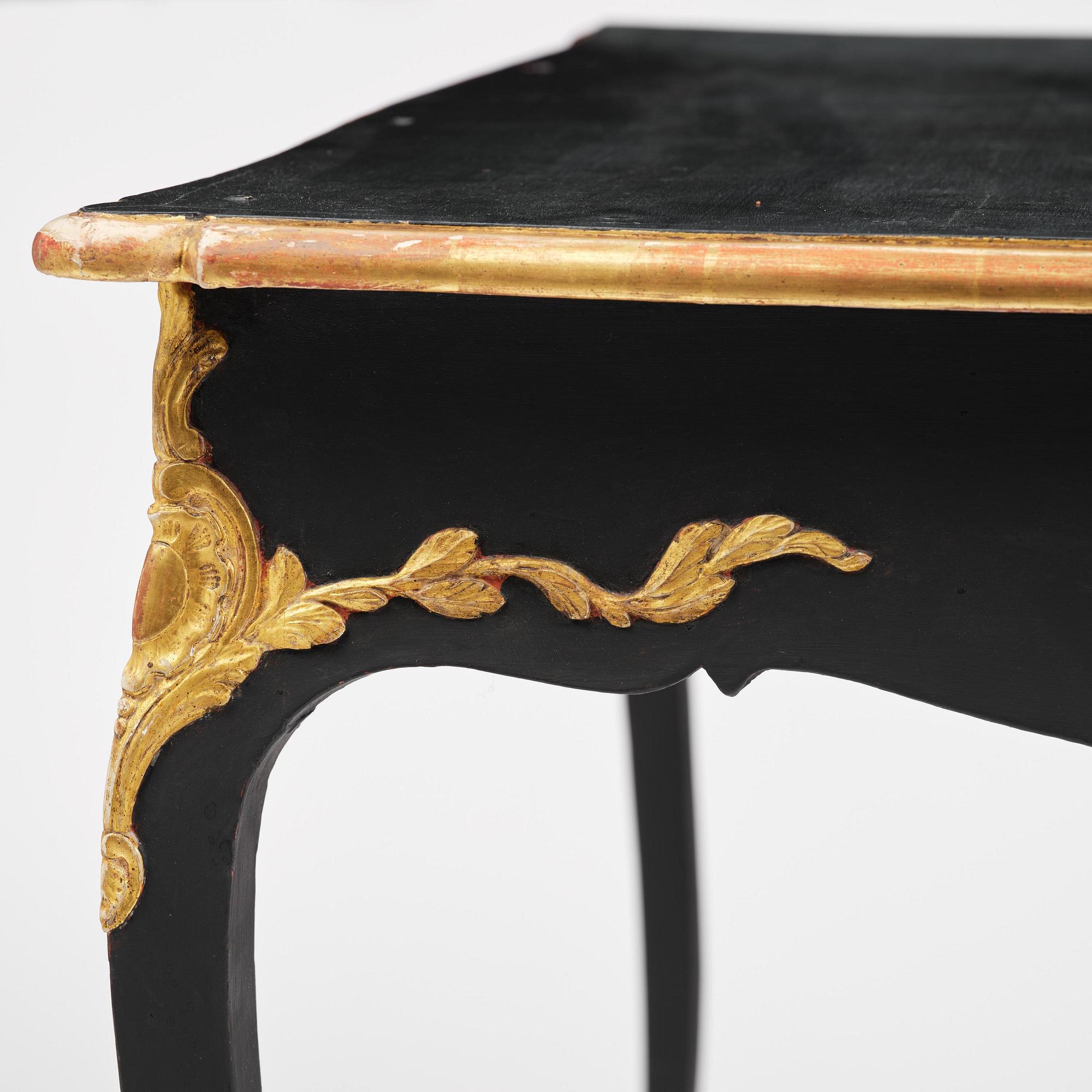 A Swedish rococo desk by C. W. Hein (master in Stockholm 1755-83).