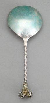 SUPSKED, silver, Nils Grubb, verksam 1725-56(58) i Hudiksvall. Vikt ca 42 gram.