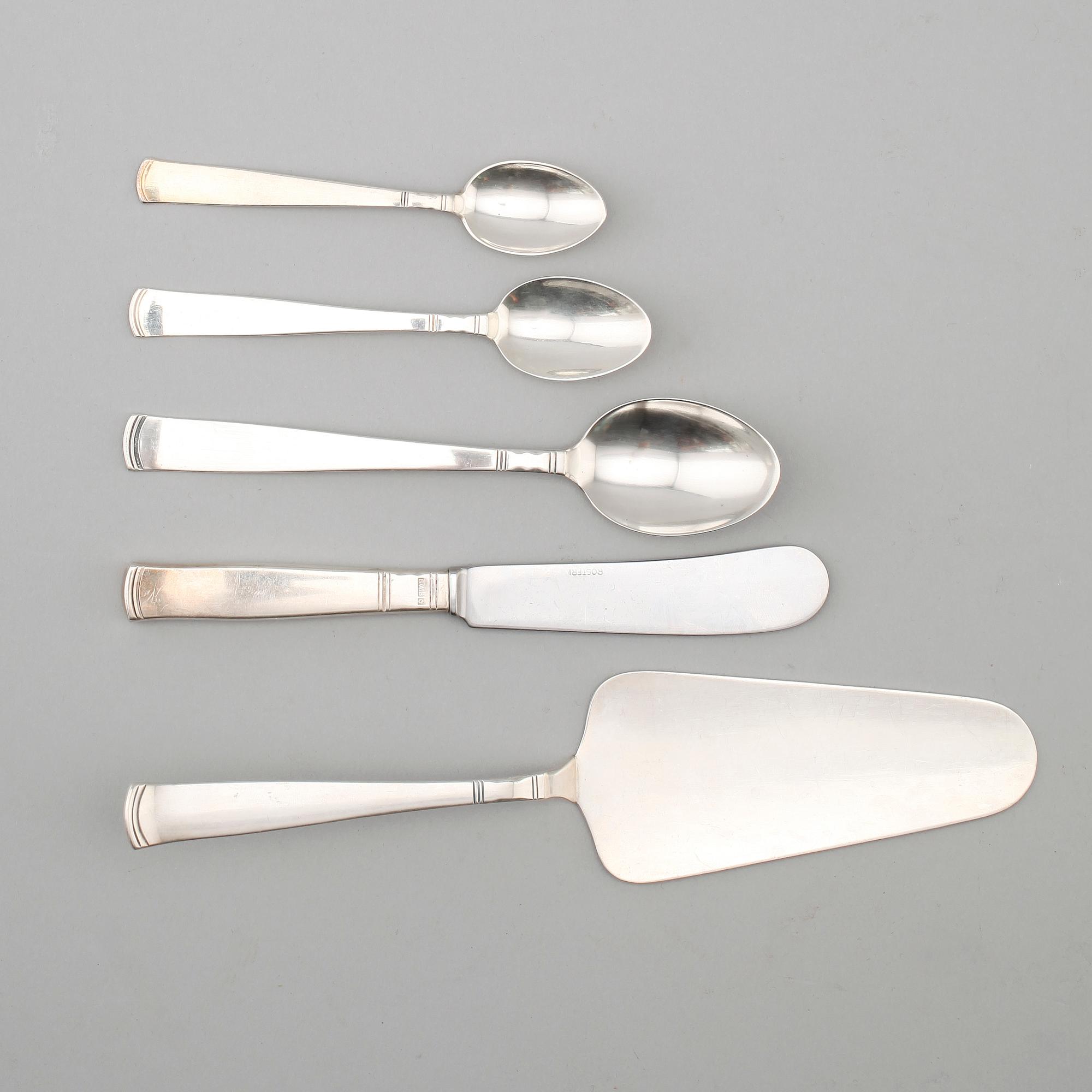 BESTICK, silver, "Rosenholm", GAB. Vikt ca 624 gram.
