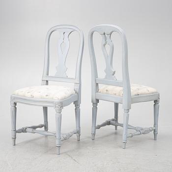 Stolar, 8, st gustaviansk stil, 1900-tal.