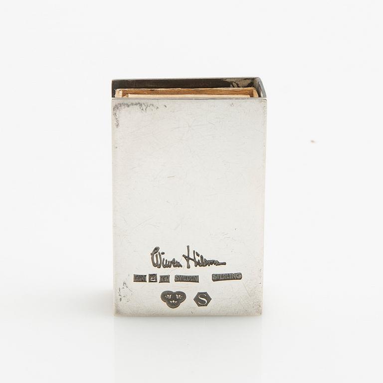 Wiwen Nilsson, Case of sterling silver for a matchbox, Lund 1959.