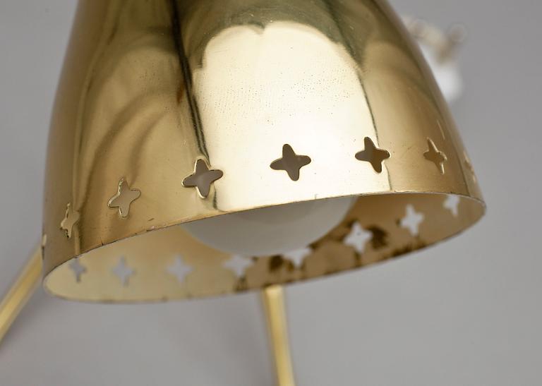 BORDSLAMPA, mässing. 1900-talets mitt.