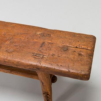 A 19th-century Finnish folk art bench.