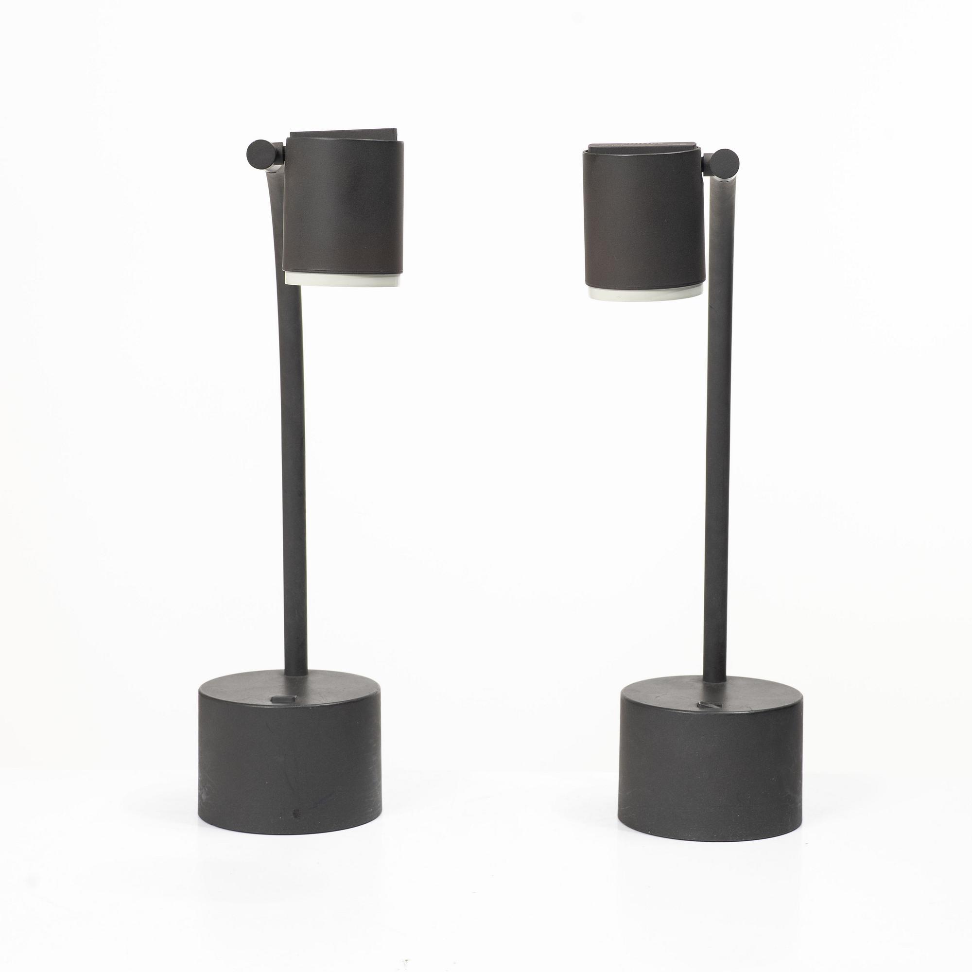 Ettore Sottsass, "Halo Click", bordslampor, 1 par, Philips 1988.