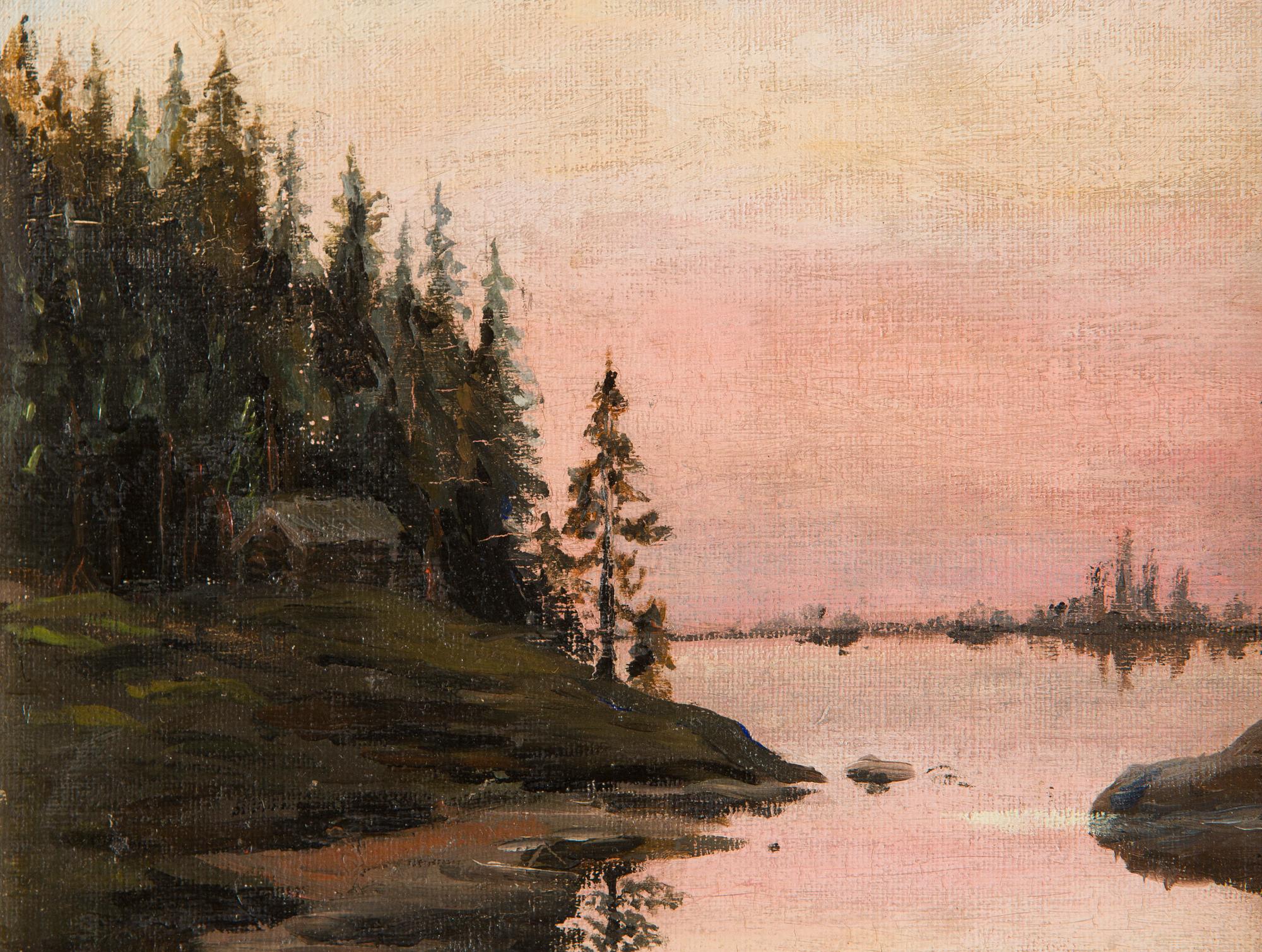 Ellen Favorin, Rantamaisema ilta-auringossa.