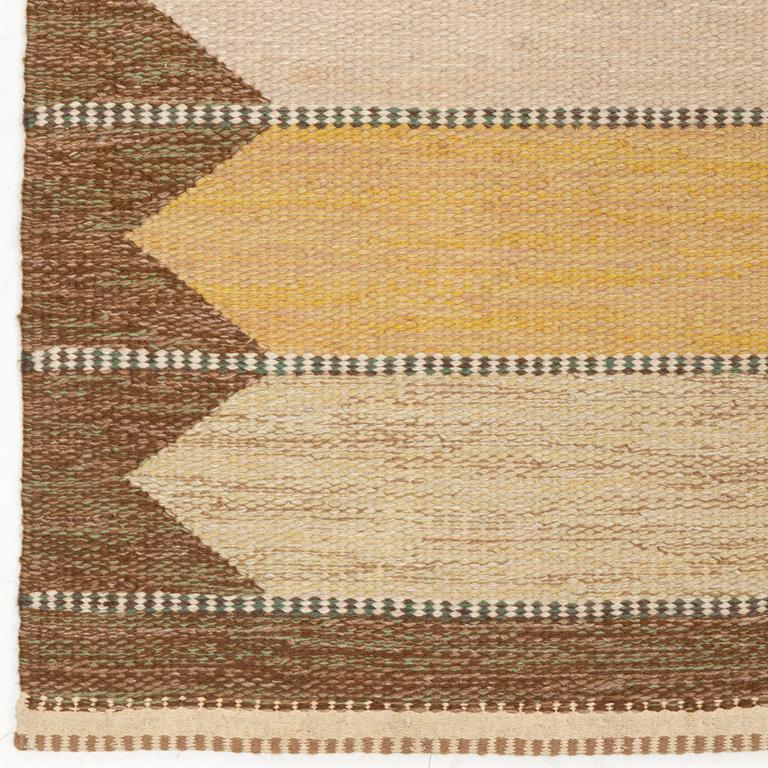 Berit Koenig, a flat weave rug, unsigned, c. 306 x 198 cm.