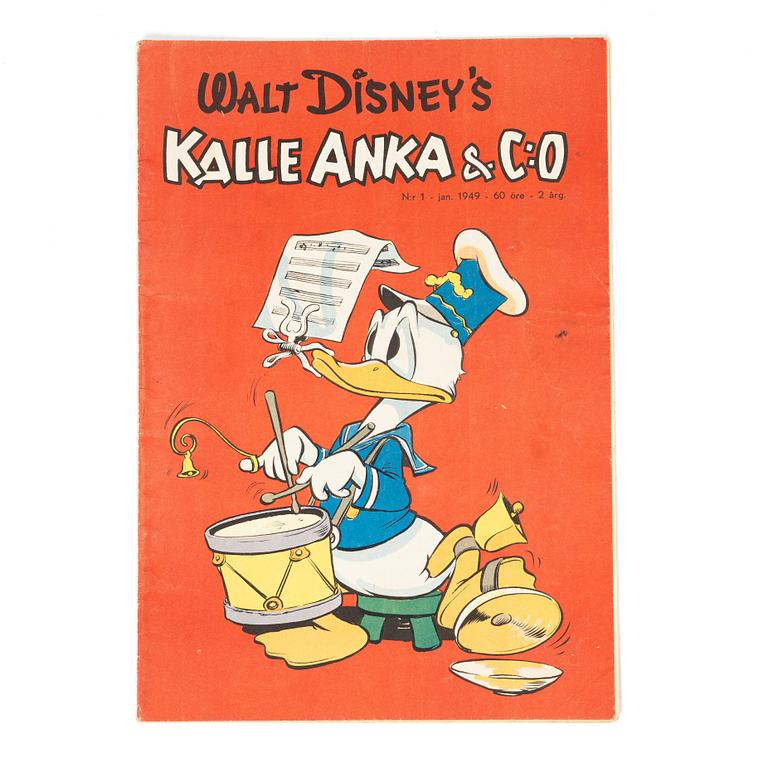 Comic book, Kalle Anka & Co, no. 1, 1949.