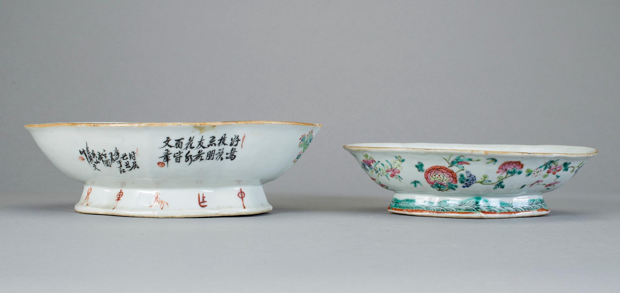 SKÅLAR, 2 st, porslin, Kina, 1800-tal.