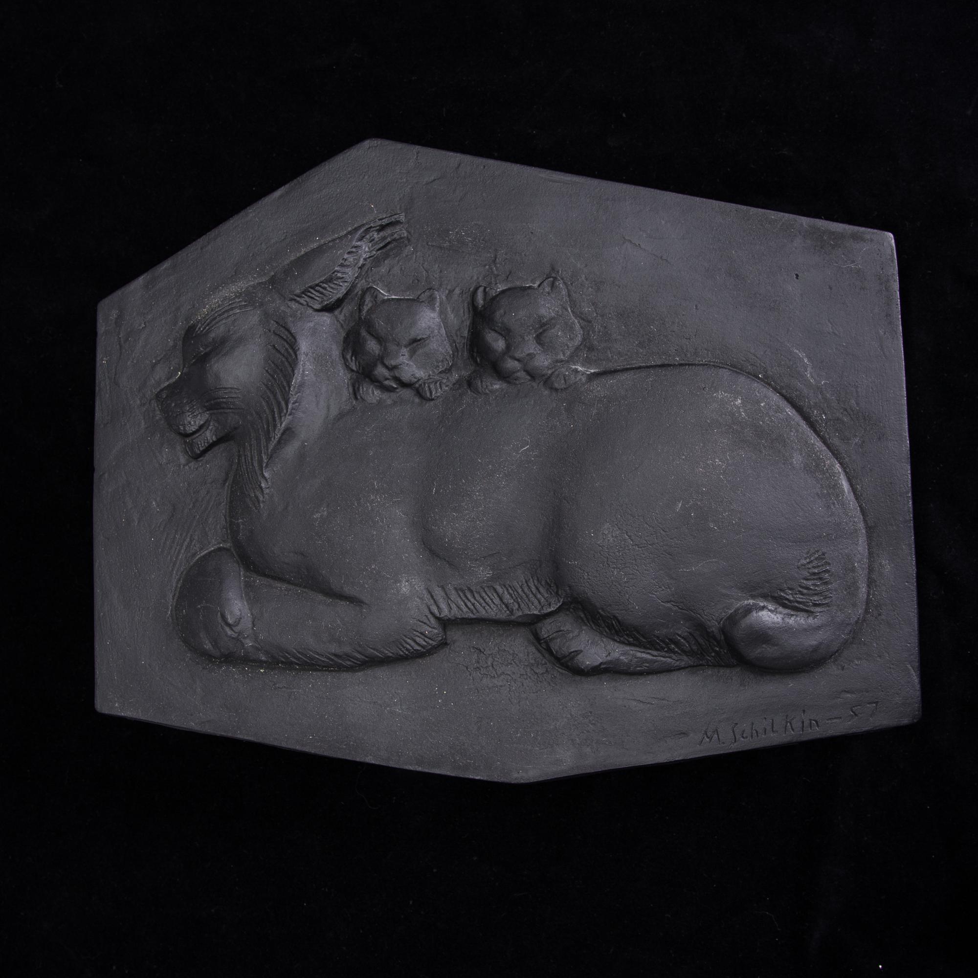 MIKAEL SCHILKIN, Relief, gjutjärn, Högfors, signerad M. Schilkin och daterad -57.