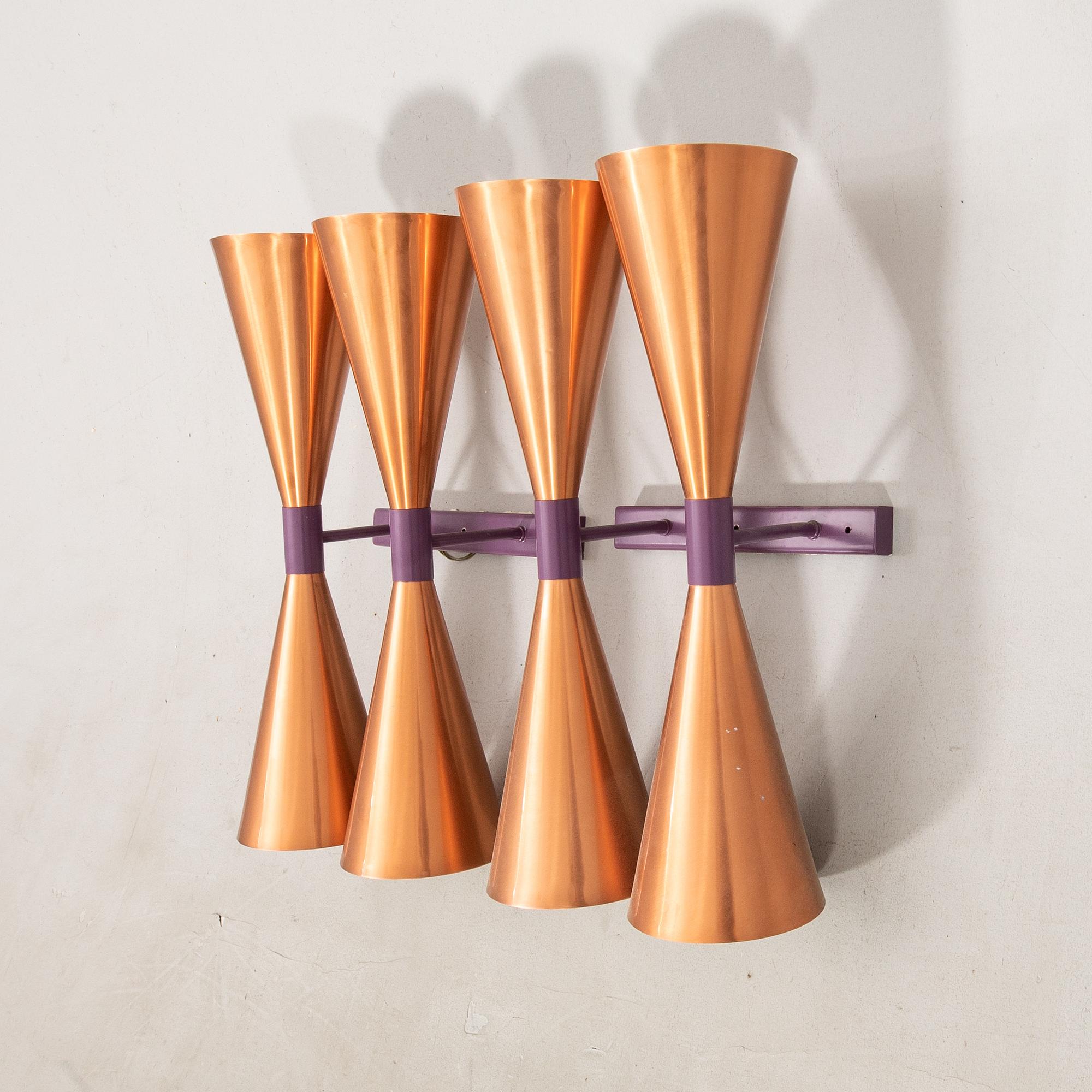 Hans-Agne Jakobsson, wall lamps a pair model S 2021 Markaryd 1960s.