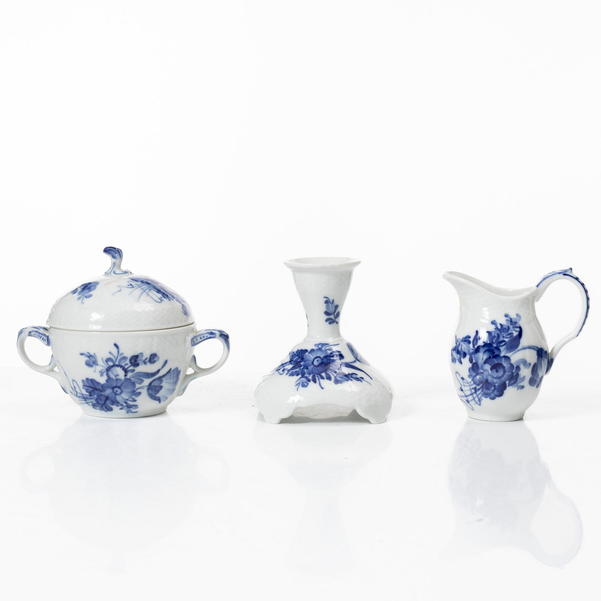 Royal Copenhagen, A 32-piece porcelain "Blue Flower" coffee service, Royal Copenhagen, Denmark.