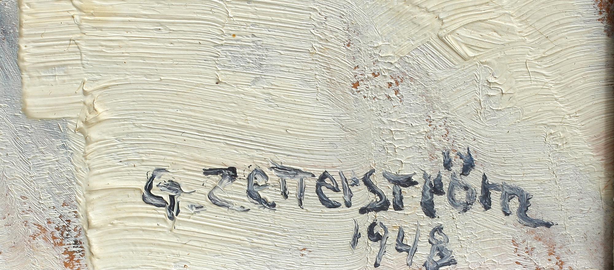 GUNNAR ZETTERSTRÖM, olja på pannå, sign o dat 48.