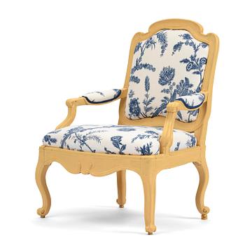 62. A Swedish rococo fauteuil, Stockholm, later part 18th century.