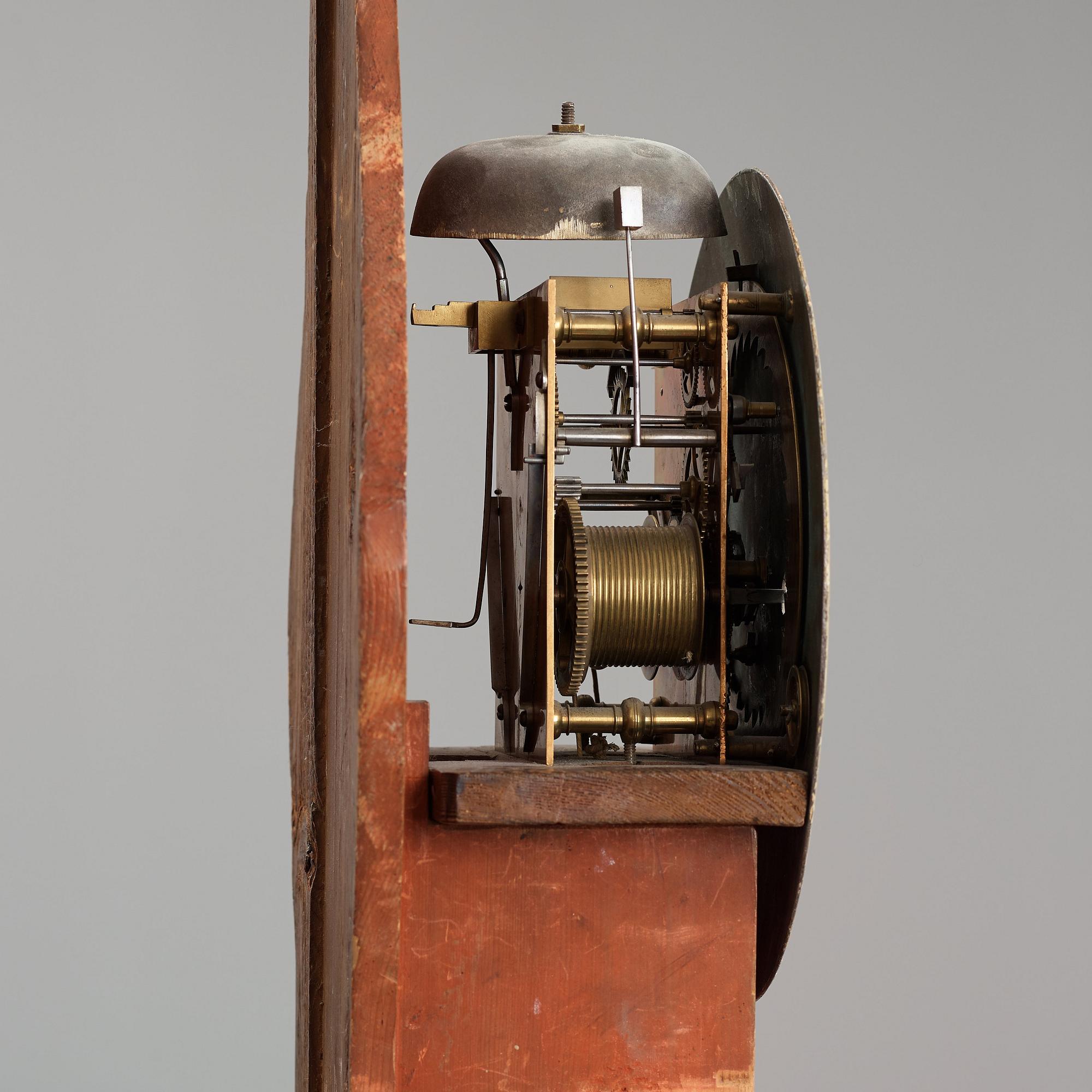 A Gustavian longcase clock by Petter Ernst (active in Stockholm 1753-1784), before 1776.