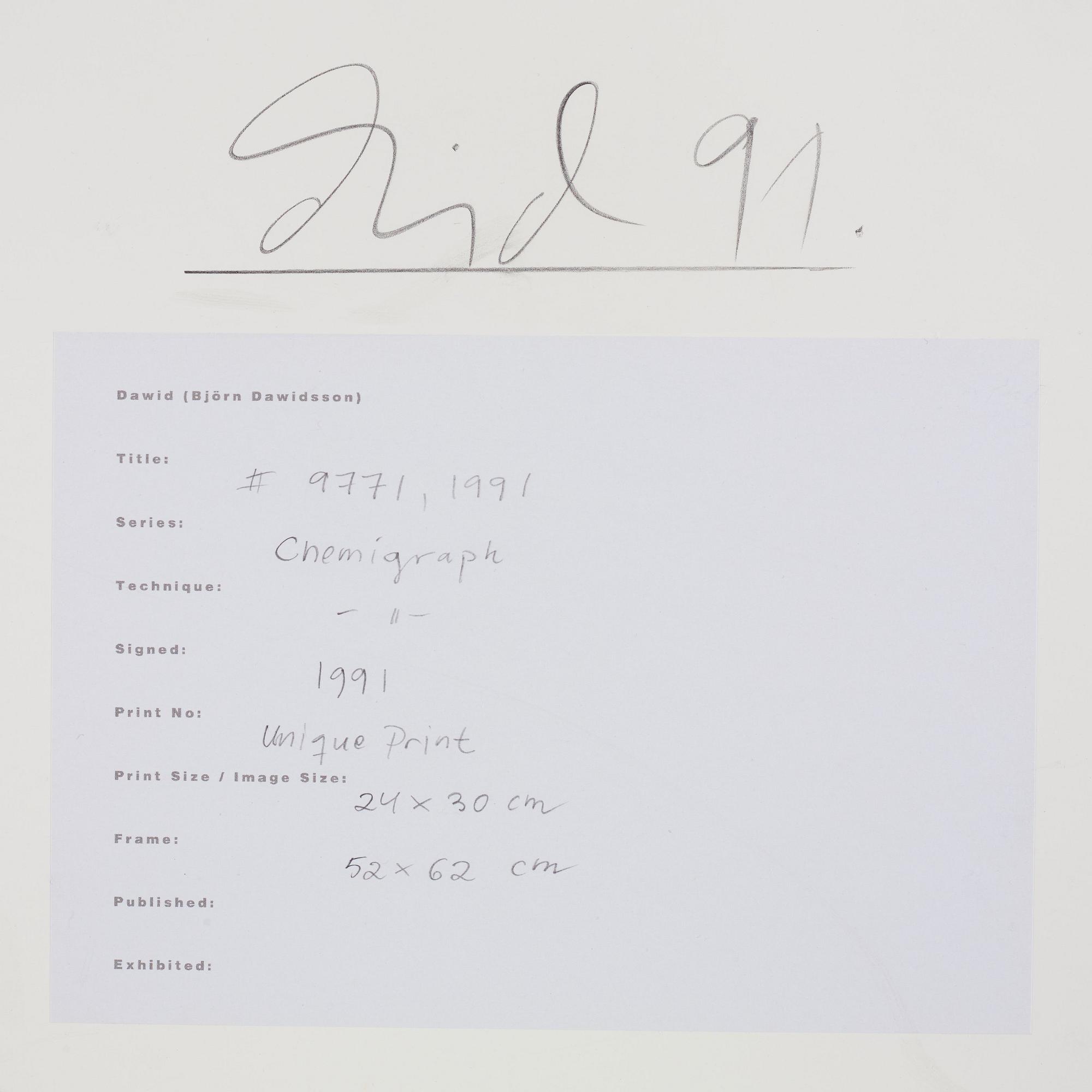 Dawid (Björn Dawidsson), "#9771", 1991.