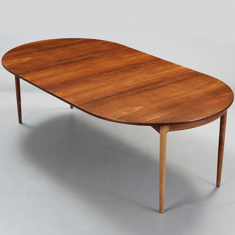 An Ib Kofod Larsen palisander dining table, Säffle Möbelfabrik, Sweden 1960's.