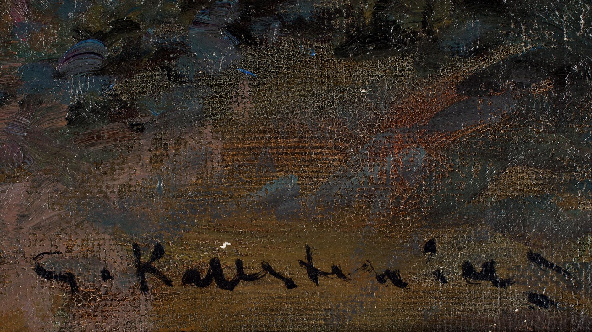 GOTTFRID KALLSTENIUS, olja på duk, dubbelsignerad.