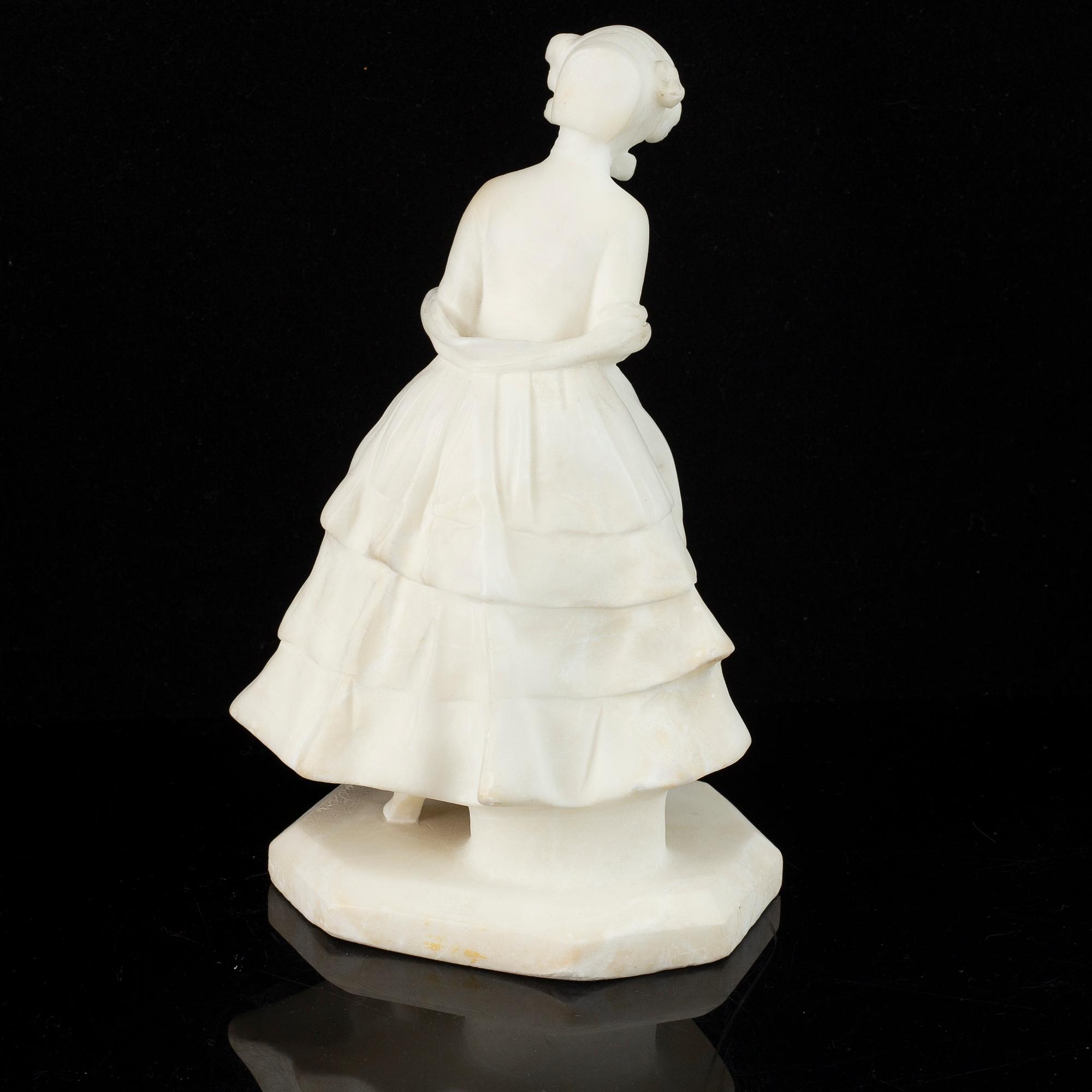 George van der Straeten, after, an alabaster sculpture, around 1900.