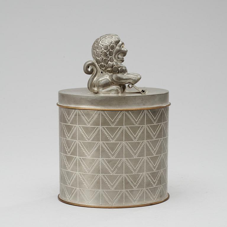 An Anna Petrus pewter jar, Svenskt Tenn, Stockholm 1936.