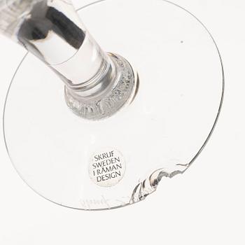 Ingegerd Råman, a set of 14 wine glasses, "Bellman", Skruf.