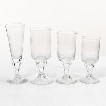 Reijmyre Glasbruk, a 20 piece "Antique" glass service.