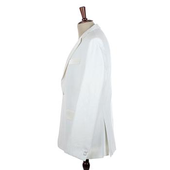 TIGER OF SWEDEN, awhite cotton and silk men´s evening jacket and vest, size 50.