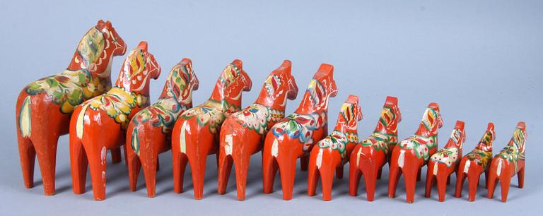 PARTI DALAHÄSTAR, 12 st, 1900-tal.