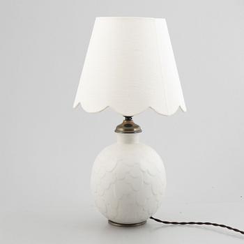 Gertrud Lönegren, bordslampa, stengods, "Capri", Rörstrand, 1930/40-tal.