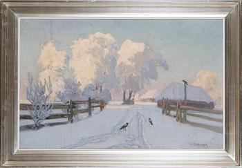 Teodor Ziomek, Winter landscape.