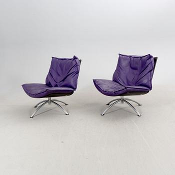A pair of Tom Stepp "Primetime" easy chairs, Fredericia, Denmark.