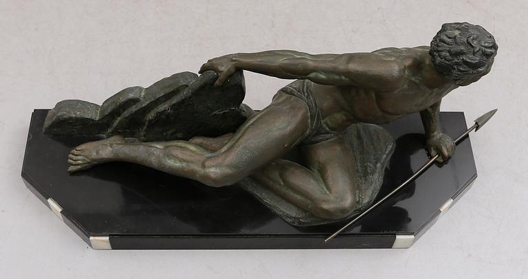 SKULPTUR, brons, art déco, signerad J de Roncourt.