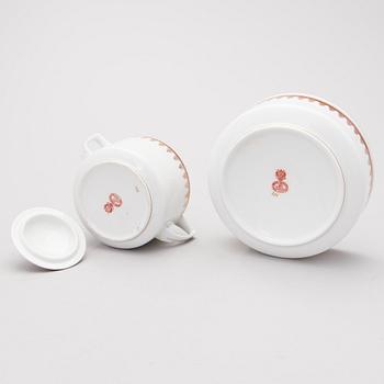 A late 19th Century 16-piece Russian Porcelain Tea Set by Gardner.