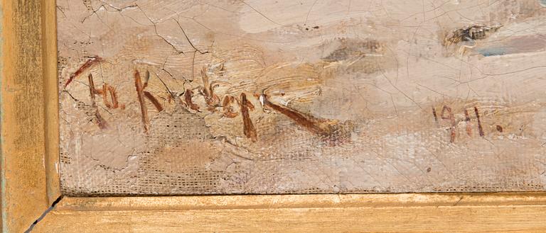 Julius von Klever, oil on canvas, signed.