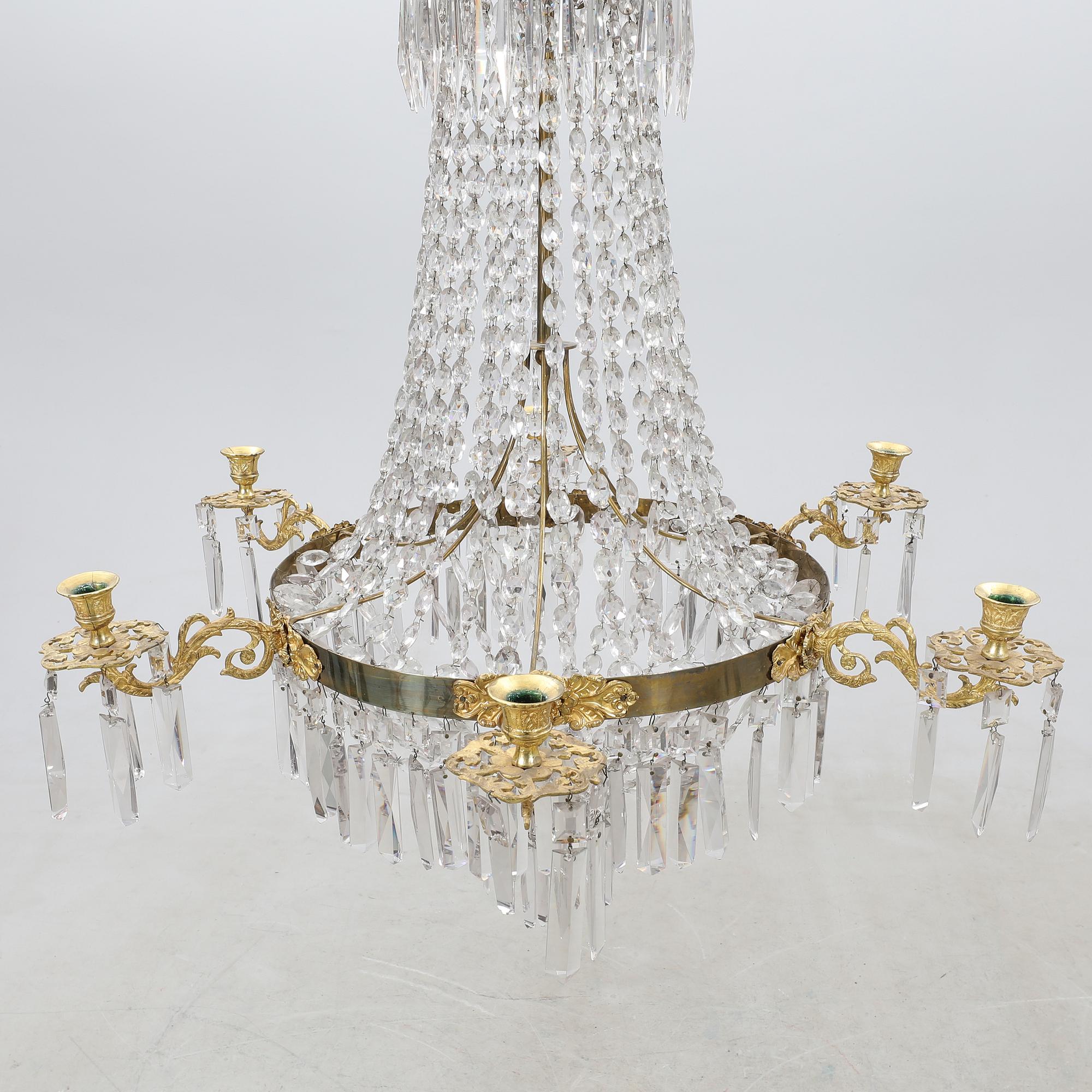 Late Empire chandelier, late 19th century.