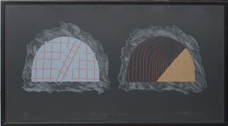 BASIL BEATTIE, mixed-media, signerad och daterad 2000, numrerad 31/75.