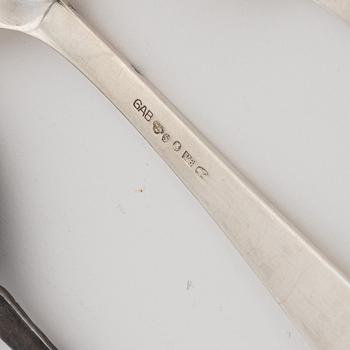 Jacob Ängman, a silver cutlery, model 'Rosenholm', GAB. (57 pieces).