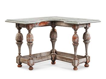 1367. A Swedish Baroque circa 1700 corner table.