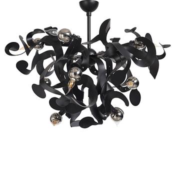 28. William Brand & Annet van Egmond, a black metal 'Kelp' ceiling lamp, Brand Van Egmond, 21st century.