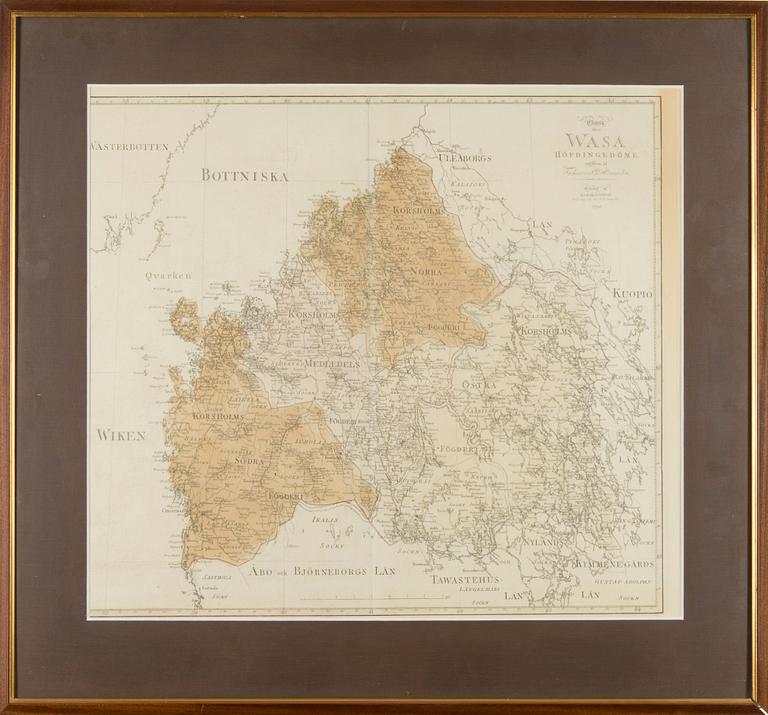 A HAND-COLOURED MAP, copper engraving, 1798.