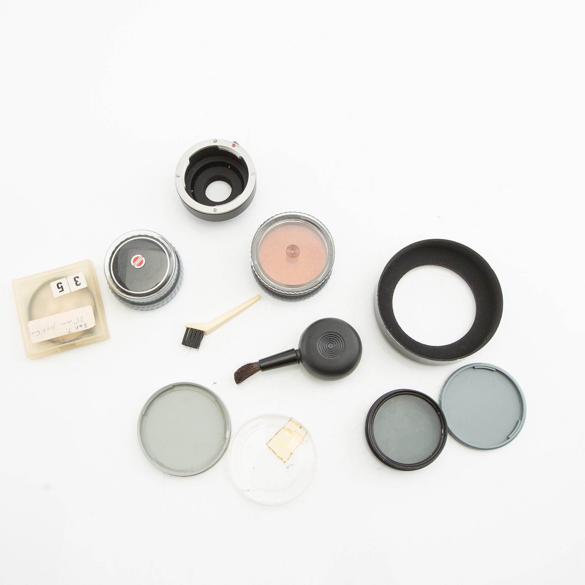 Hasselblad 500 C/M camera with lens and accessories.