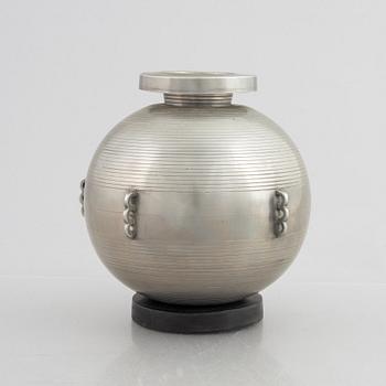 Sylvia Stave, a model 5497 pewter vase, C.G. Hallberg, presumably 1930's.