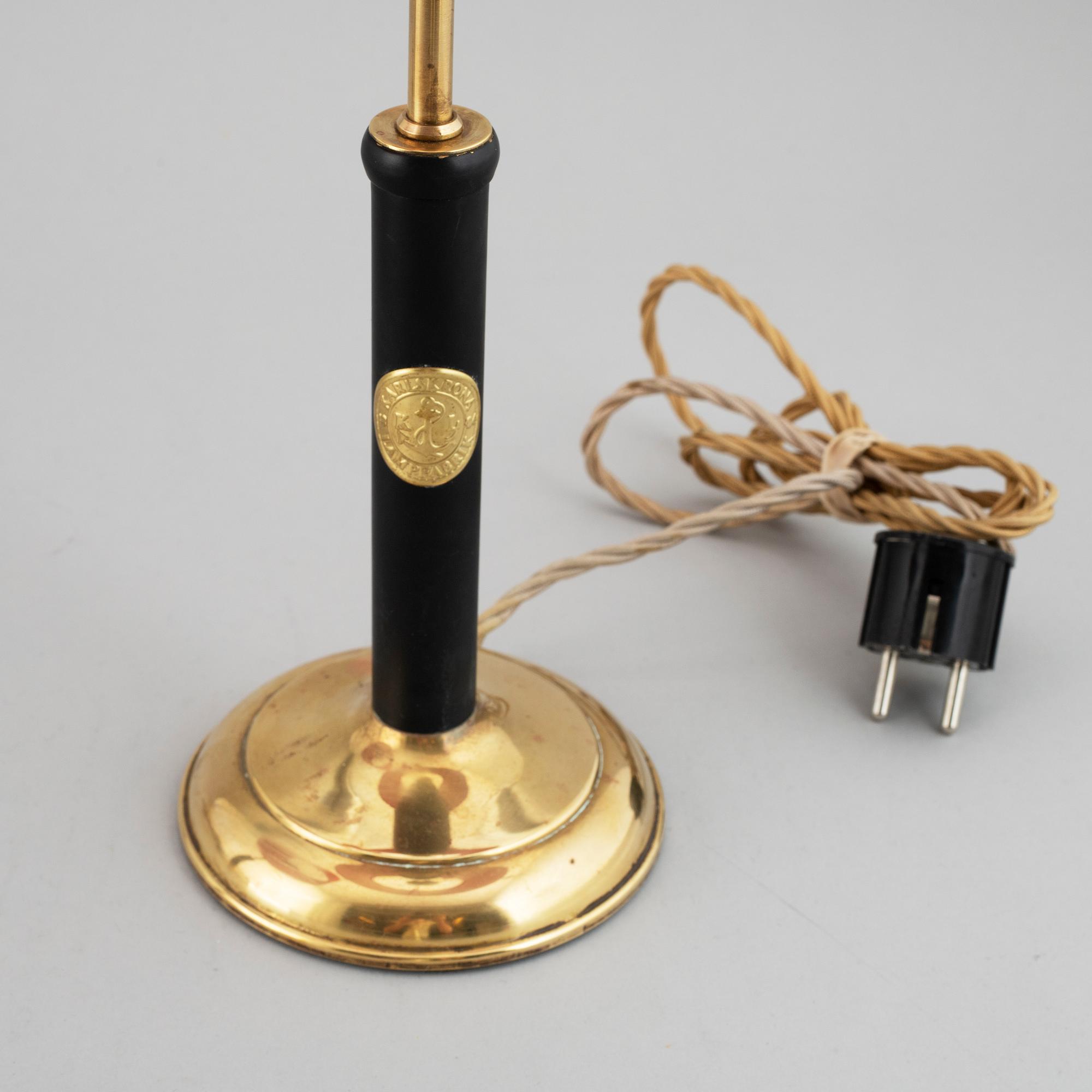 A pair of table lamps, Karlskrona Lampfabrik, second half 1900's.